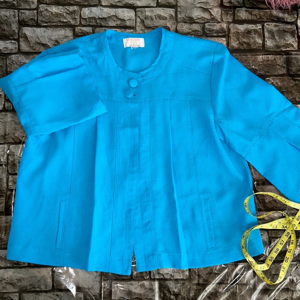 Women Blazer Lucky Stars Aqua XL